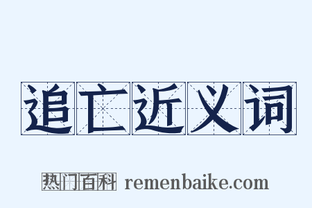 追亡近义词是什么意思的图片